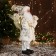 Santa Claus "In the patterned caftan" Music moves his head, 43 cm, white-golden