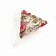 Box for confectionery products with PVC lid "Pink flowers", 18 x 3 cm