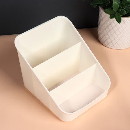 Organizer for storing cosmetic supplies "Zoy", 17.4 × 14.9 cm, ivory color-4