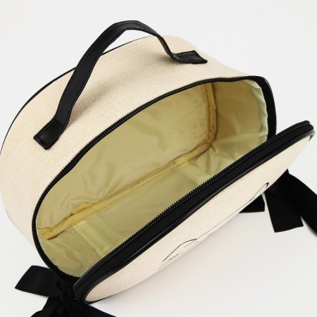 Cosmetic bag with a zipper, with a lining, beige color-2