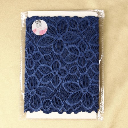 Lace elastic fabric, 180 mm × 2.7 ± 0.5 m, blue color-4