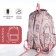 School backpack from textiles on lightning, 4 pockets, pink color