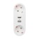 Double Electric linear 16 A with grounding + 2 USB port, 2.4 A, white rexant