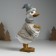 Polystone souvenir "Goose in a beige sweater, with a gift" 9.5x12x22.5 cm