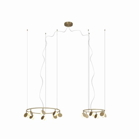 Suspended chandelier Mantra Shell, Led, 3710lm, 3000k, 300 mm, gold color
