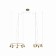 Suspended chandelier Mantra Shell, Led, 3710lm, 3000k, 300 mm, gold color