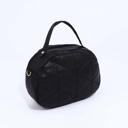 Bag Cross-Bodi with a zipper, black color-1