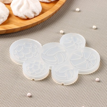 Silicone form "balls", 12.5 × 9 cm, cells d = 4 cm, d = 3 cm, the color is transparent-6