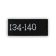 Textile strip "134-140", 5 x 1.1 cm, black color