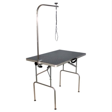 Universal SOU-12 table for grooming, rubber countertop, 900 x 600 x 750 mm, black
