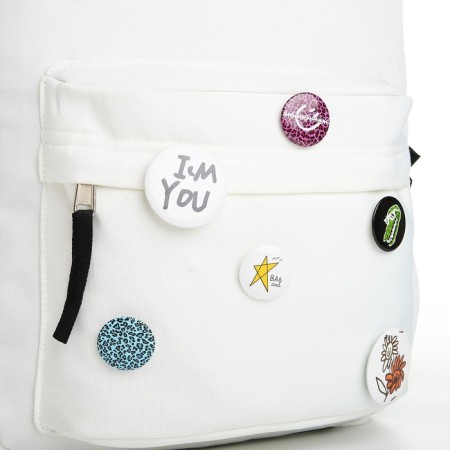 Youth backpack from lightning textiles, 4 pockets, white color-4