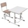 School for a student adjustable Polini Kids City / Polini Kids Smart S, white-makiato color