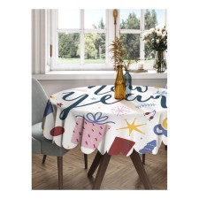 The tablecloth “Happy New Year”, round, Saten, d = 150 cm