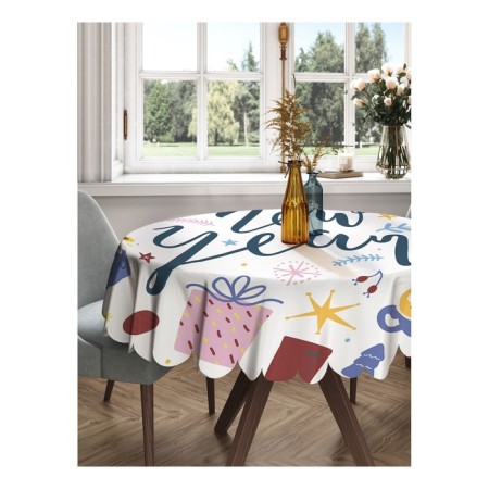 The tablecloth “Happy New Year”, round, Saten, d = 150 cm