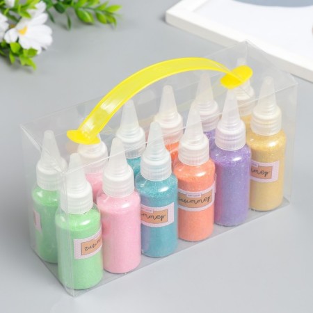 Glitter for creativity in the bottle "Powge Neon" 30 grams mix 10x2.8x2.8 cm-5
