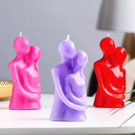 Figure candle "Lovers", 12 cm, lavender-6