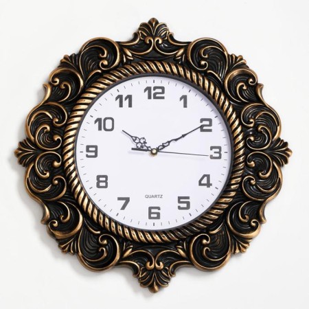 Wall clock, series: interior, "Leoti", smooth move, D-27.5 cm, 50 x 50 cm