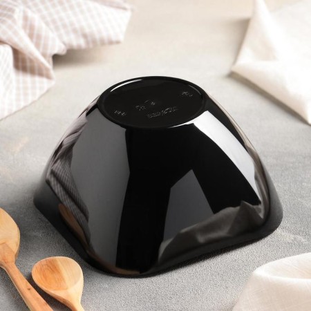 Rondo salad bowl, 1 l, black color-2