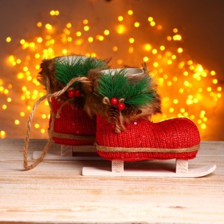 Candy "Boot", on a ski, a set of 2 pcs., Mix color-2