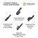 AIRLINE wiper brushes, 530/475mm 21 "/19", frameless