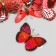 Stickers PVC "Red butterflies" set 40 pcs 8x7 cm