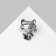 Brooch "cat" sleeping, white color in silver (indivisible packing 12 pcs., Price per pcs.)