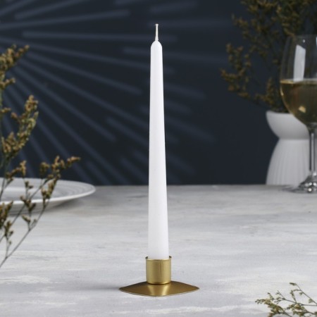 Square Square Metal for one candle, 7x3 cm, gold