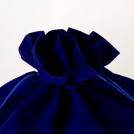 Gift bag "Gift from Santa Claus", 60 x 40cm, blue velvet-3