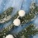 Decor "Winter Dreams" a twig with white balls, 50 cm