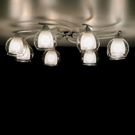 Ceiling chandelier Citilux "Christie" CL152187, 79x79x19 cm, 8x75W, E27, gray color gray-3