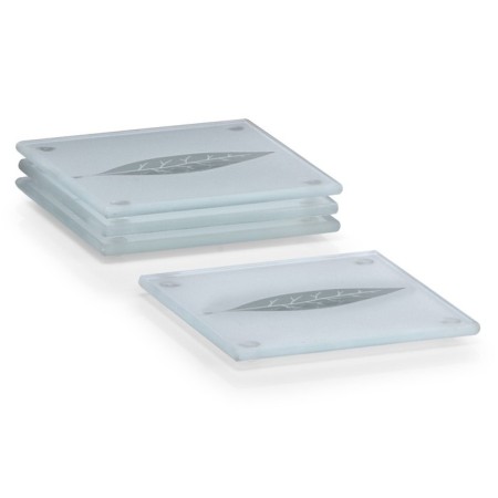 Set of standings Zeller, glass, size 10x10 cm, 4 pcs