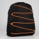 School backpack textile with lacing, black color