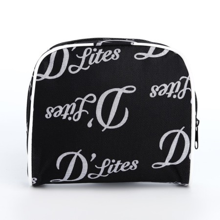 Lightning cosmetic bag, external pocket, black color-1