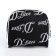 Lightning cosmetic bag, external pocket, black color
