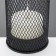 Nightlight "lantern with a candle" LED from batteries 2HAA Black 9.5x9.5x25.5 cm Risalux