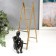 Souvenir Polystone, metal "Thinker on the stairs" Black with gold 30.6x6.7x16 cm