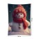 Decorative panel with photo printing "Snowman", vertical, size 150x200 cm