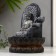 The desktop fountain from the network, backlight "Buddha" gray marble 30x20.5x20.5 cm