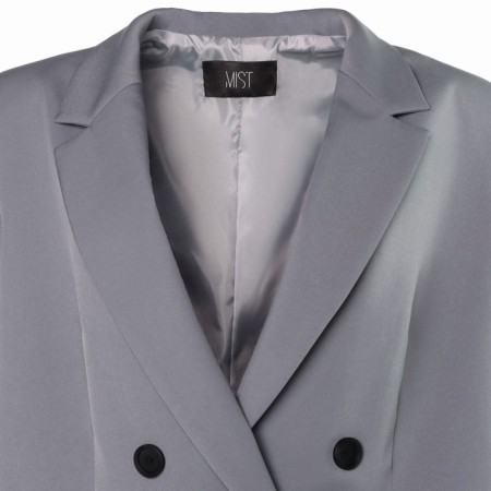 Jacket female double-breasted Mist Plus-Size, size 54, color gray-blue-7