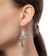 Earrings Assorted "History" a twisted feather, blue color in black silver