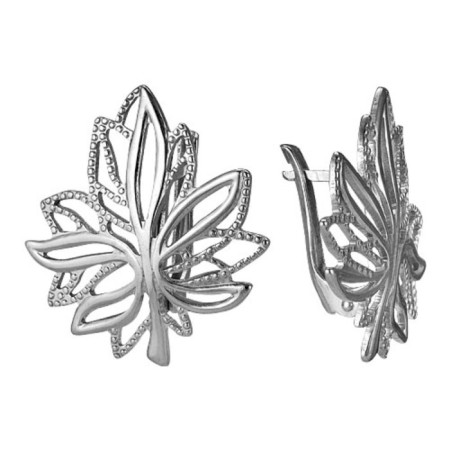 Earrings "Leaflets" maple, echoing with oxidation