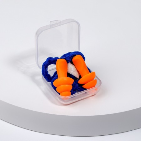 Berushi, packing 10 pairs, in a plastic case, on a textile lace, color orange color-1