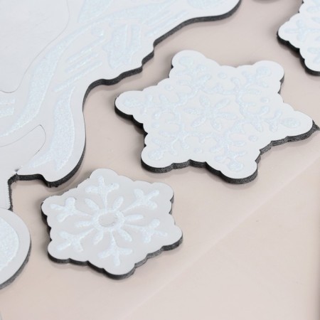 Stickers on the windows "New Year" snowman, 48x24 cm-2