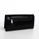 Women's wallet on the button, black color