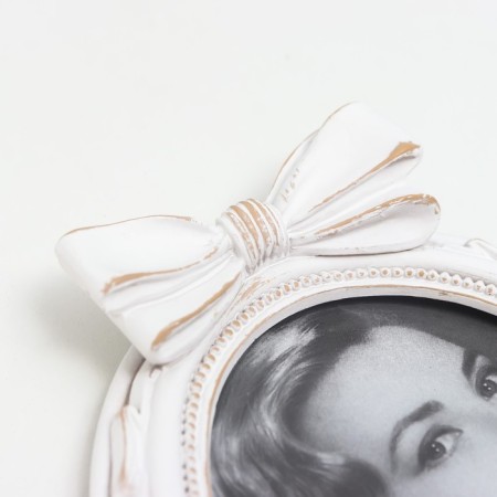 Photo frame Polystone 10x14 cm "Bow" white 13x18.8 cm-3