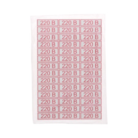 Sticker of Electric Security sign "220 V" 10*30 mm rexant (42 pcs on the sheet)-2