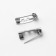 The base for brooches, 2 holes, 15 mm, 10 pcs, silver color