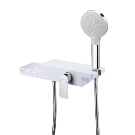 LEMARK Unibox LM6903CW bath mixer, single -legged, without spout, watering can, white