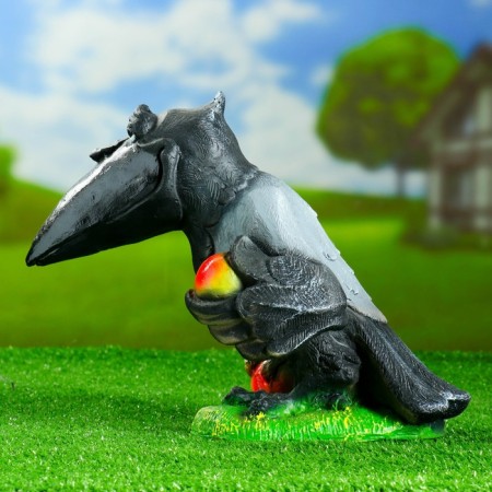 Garden figure "Crow with apples" 26x23x20cm-2