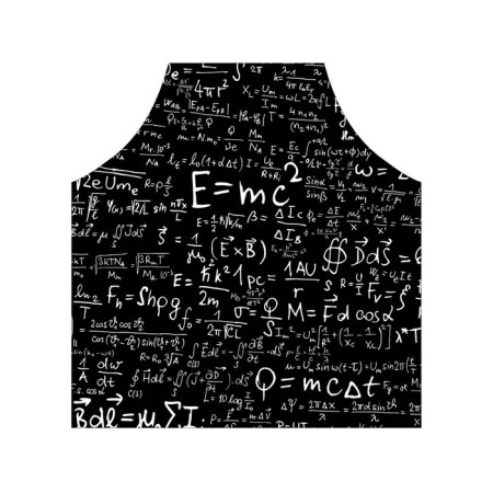Apron of a kitchen with a photo print "Scientific formulas", adjustable, size OS-2